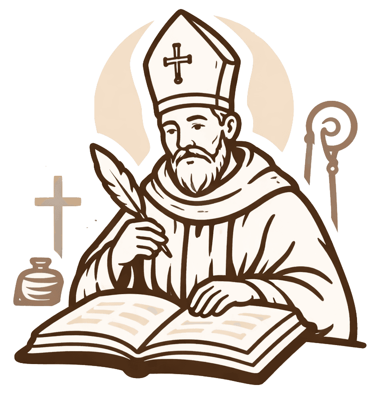 San Agustín escribiendo